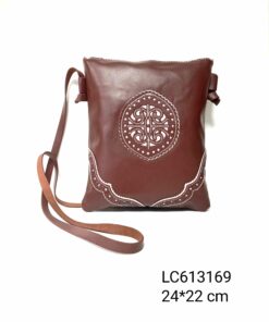 Bandolera de piel oval